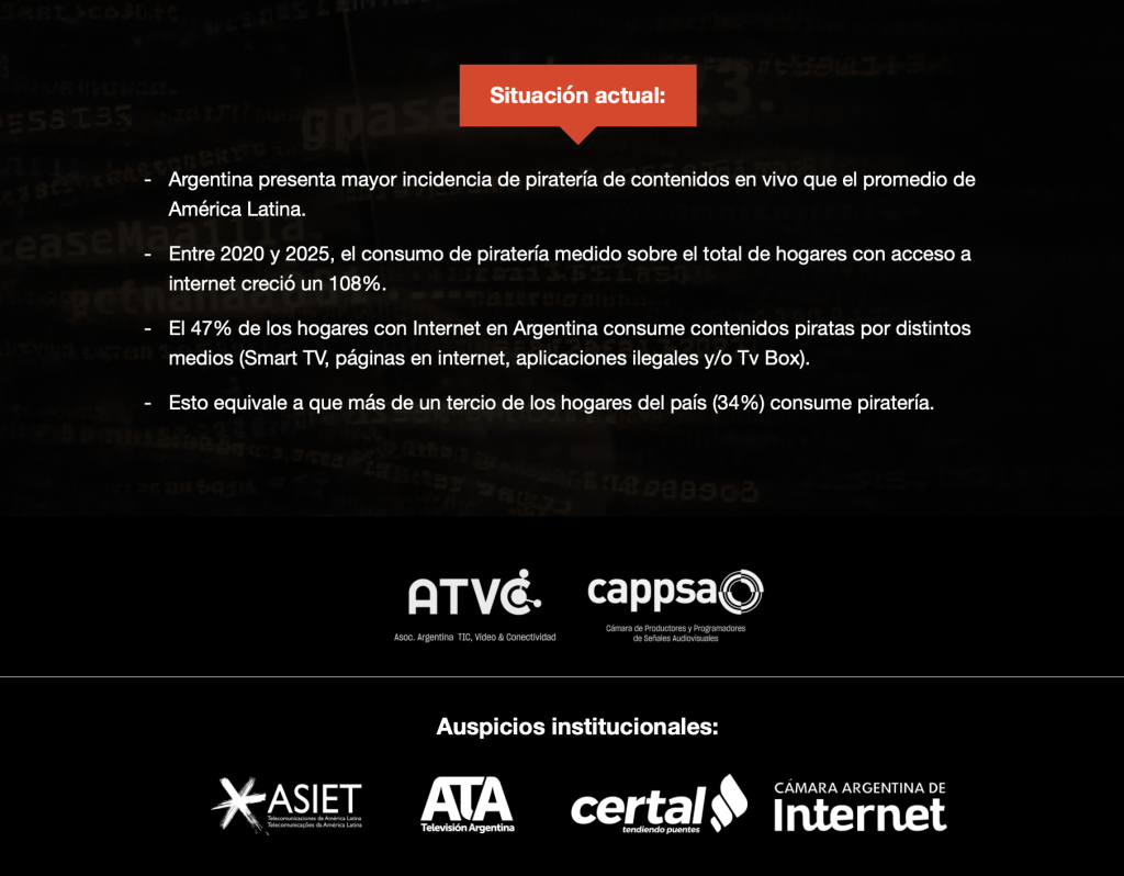 ATA participó del lanzamiento de la nueva campaña de concientización contra la piratería de ATVC y CAPPSA